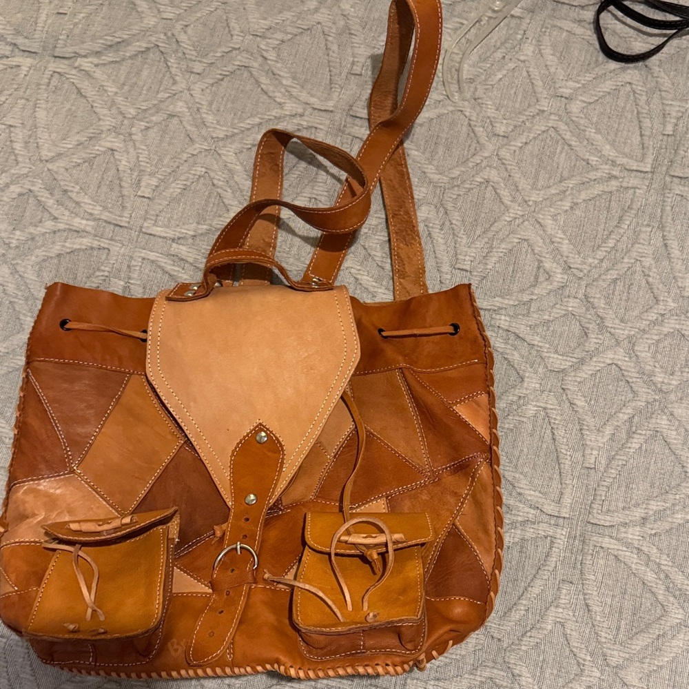 Patchwork Leather Tote Bag